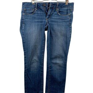 American Eagle Womens Jeans 32x29 Measured Super Stretch Skinny Blue